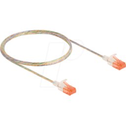 DELOCK 80353 - Cable de red RJ45 Cat.6A U/UTP Slim 1 m transparente