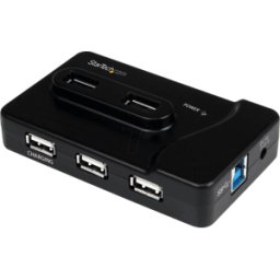 STARTECH.COM ST ST7320USBC - USB 3,0, Hub de 6 puertos, 6x USB-A, negro
