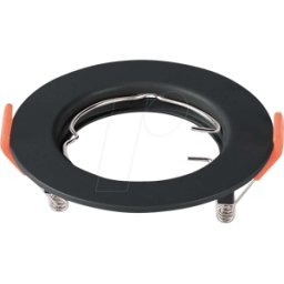 V-TAC VT-6641 - Anillo empotrable para techo, GU10, redondo, negro, paquete de 2