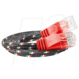 SLIM UT6 05 RT - Cat.6 Cable DELGADO-resistente, U/UTP, 0,5 m, rojo