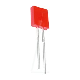 EVERLIGHT EVL 524SURD/S530 - LED, rectangular, 2x5 mm, con cable, rojo, 3 mcd, 175°