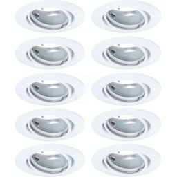 PAULMANN PLM 93400 - Luminaria empotrada Base, GU10, 20°, redonda, blanca, Conjunto d
