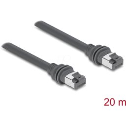 DELOCK 90676 - Cable patch RJ45 Cat.6 compatible con Starlink Gen3 - 20 m, gris