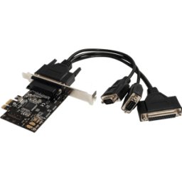 STARTECH.COM ST PEX2S1P553B - 3 puertos RS232, DB25, paralelo, serie, tarjeta PCIe, Perfil baj