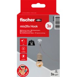 FISCHER BEFESTIGUNGSSYSTEME FD 564380 - GOW Multipack ganchos adhesivos, 3 piezas