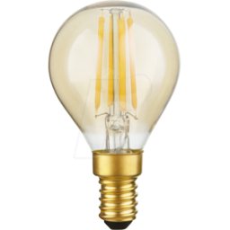 SCHIEFER LIGHTING SCHI LX023830305 - Lámpara LED E14, 3 W, 230 lm, 2200 K, oro, Filamento, reg