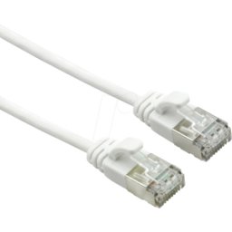 ROLINE 21151699 - Cable de parche, Cat.6a, U/FTP, SLIM, blanco, 0,3 m..