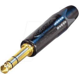 NEUTRIK NP 3X-B - Jack plug, 6,3 mm, estéreo, 3 pines
