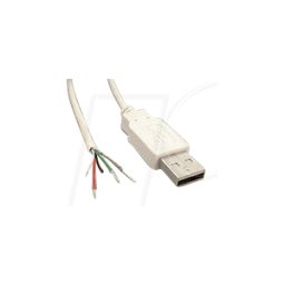 BKL USB-A 10080110 - Conector USB 2.0 a - extremos libres, 1,8 m, ws