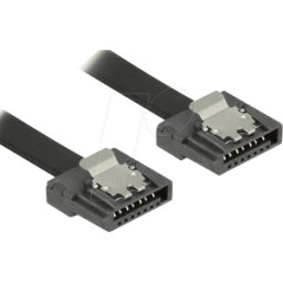 DELOCK 83843 - Cable SATA FLEXI 6 Gb/s 100 cm metal negro