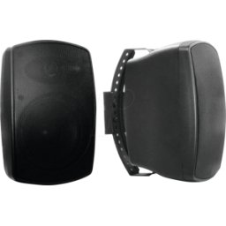 OMNITRONIC OMNI 11036912 - Par de altavoces de 2 vías con soporte, 8 ohmios, 30 W..