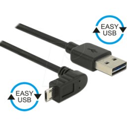 DELOCK 83856 - Cable USB 2.0, enchufe EASY a a conector Micro B, 2 m
