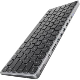 AXAGON AXG HMC-KB-US - Teclado con estación de acoplamiento, USB, US layout