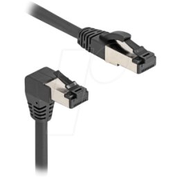 DELOCK 80449 - Cable Cat.8.1 S/FTP 90° acodado hacia abajo / recto 10 m