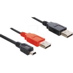 DELOCK 83178 - Cable USB 2.0, conector macho a macho Mini B, 30 cm