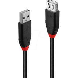 LINDY 42817 - Cable USB 2.0 activo, conector a > conector hembra, 5 m