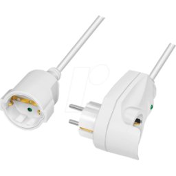 LOGILINK LPS275 - Cable alargador de red, 3 m, enchufe de paso, blanco