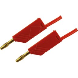 HIRSCHMANN TEST & MEASUREMENT MLN 25 25 AU RT - Cable de medición, 2,5 mm², 0,25 m, rojo, dorado