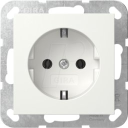 GIRA55 SKS RWM - Toma de corriente tipo F - acabado en blanco satinado puro