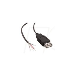 BKL USB-A 10080111 - Conector hembra USB 2.0 a - extremos libres, 1,8 m, ancho de lla