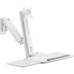 PUREMOUNTS PM-OFFICE-WM-11 - Soporte para monitor, 1 pantalla, con bandeja para teclado, Hast