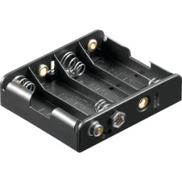 FREI HALTER 4XUM3-1DK - Soporte de batería para 4 pilas Mignon (AA), botón