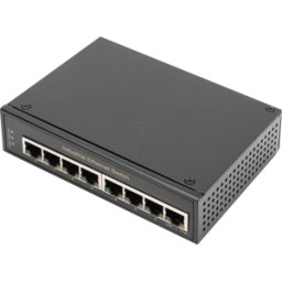 DIGITUS DN651108 - Conmutador, 8 puertos, Gigabit Ethernet, etc. Rango de temperatu