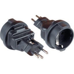 GOOD CONNECTIONS GC PA-6002S - Adaptador de red, enchufe CH, tipo J, F, negro
