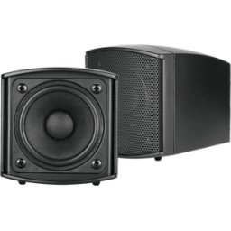 OMNITRONIC OMNI 11036900 - Par de altavoces con soporte, 8 ohmios, 15 W