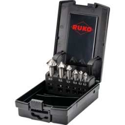 RUKO 102890ERO - Juego de avellano cónico 4S HSSE-Co 5 DIN 335 90° - 6 pie
