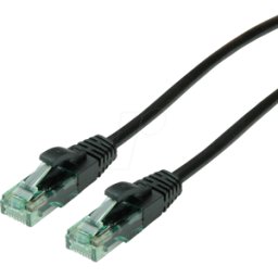 ROLINE RECYCLED MATERIAL ROLINE 21453155 - Cable de interconexiones Cat.6a UTP, negro, 5 m
