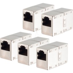 SHIVERPEAKS SHVP BS75006MSS - Cat.6 conector de metal completo blindado, 5 piezas