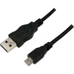 LOGILINK CU0034 - Cable USB 2,0, macho a macho Micro-B, negro, 1,8 m..