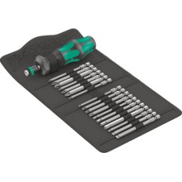 WERA 05057482001 - Juego de brocas Kraftform Compact Turbo 1, 19 piezas mixtas