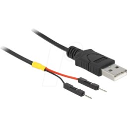DELOCK 85402 - Cable de alimentación USB Tipo-A a 2 x cabezal con pines separad