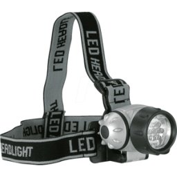 EAXUS LED KOPFLAMPE7 - Linterna de cabeza LED, negra / gris, 3x AAA (Micro)