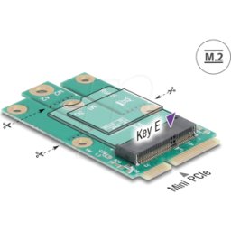 DELOCK 64338 - Adaptador Mini PCIe macho a ranura M.2 Key E
