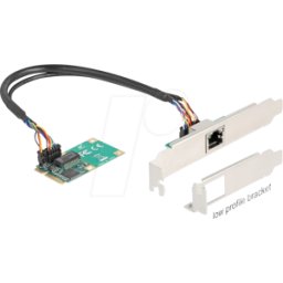 DELOCK 95268 - Tarjeta de red, miniPCIe I/O, Gigabit Ethernet, 1x RJ45