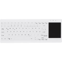 CONTOUR AK-C4412FGUSWGE - Teclado, USB, IP68, desinfectable, con el touchpad, Blanco, DE