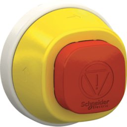 SCHNEIDER ELECTRIC ZB5AS84W3B - Parada de emergencia/parada de emergencia, 2 ledes blanco/rojo,
