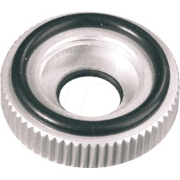MENTOR RIFFELMUTTER 6 - Tuerca moleteada para eje Ø 6 mm, plata