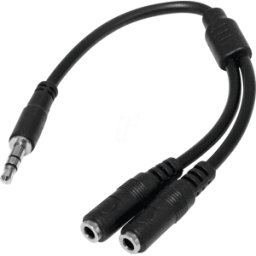 STARTECH.COM ST MUY1MFFS - Cable de audio, conector de 3,5 mm a 2x acoplamiento, 0,2 m..