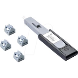 SMARTKEEPER SK MNL04PKGY - Cerradura de puerto, RJ11, 4 piezas, con llave, gris