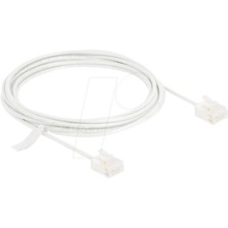 DELOCK 80776 - Cable de red RJ45 Cat.6 UTP Ultra Slim 3 m blanco con enchufes c