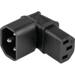 KABELMEISTER KM SKA-1433S - Adaptador de red, conector C14 a conector hembra C13, acodado, n