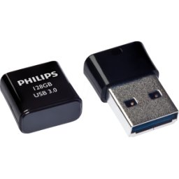 PHILIPS MEDIA PHI FM12FD90B - Memoria USB, USB 3,0, 128 GB, edición PICO Midnight Black