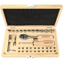 BRÜDER MANNESMANN MAN 29000 - Juego de herramientas, en estuche de bambú, 41 piezas