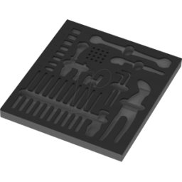 WERA 05137353001 - Inserto de espuma Kraftform Compact Maintenance Set 1, sin herra