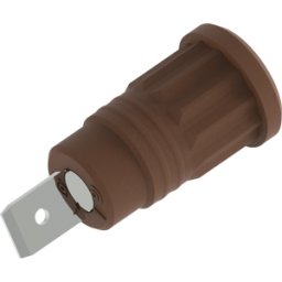 ELECTRO PJP PJP 3286-BN - Conector hembra de seguridad, 4 mm, conector plano, marró