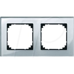 MERTEN EL MP 489260 - M-PLAN, bastidor de cristal auténtico, 2 aumentos, plata diamant